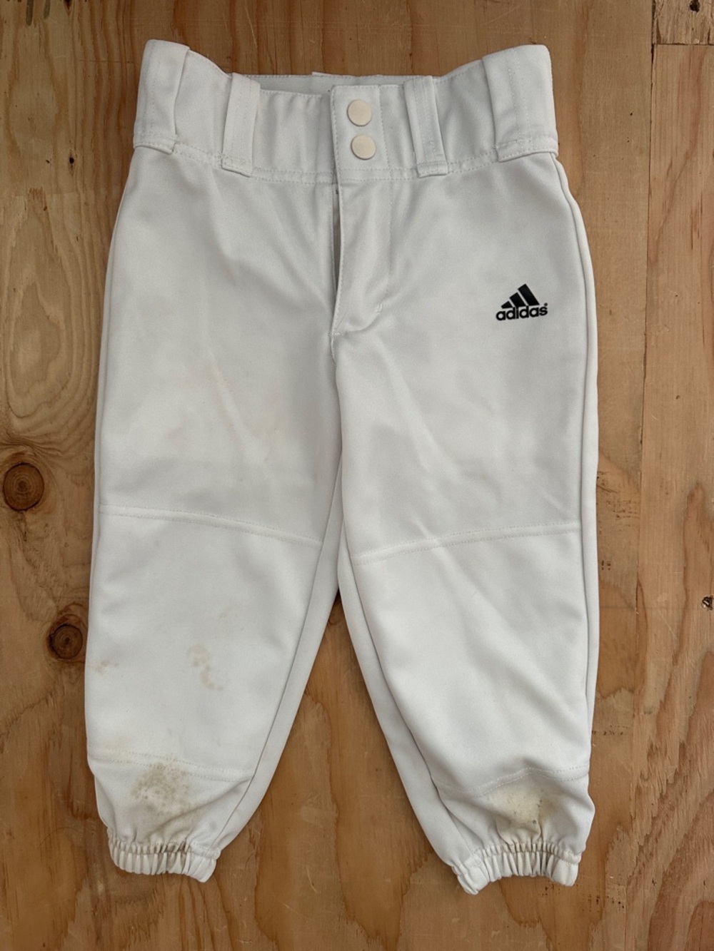 adidas White Kids Baseball Joggers
